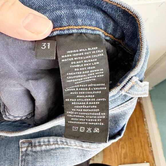 J Brand Johnny Distressed High Waisted Slim Boyfriend Jeans Style #14482 Size 31 - Picture 12 of 14